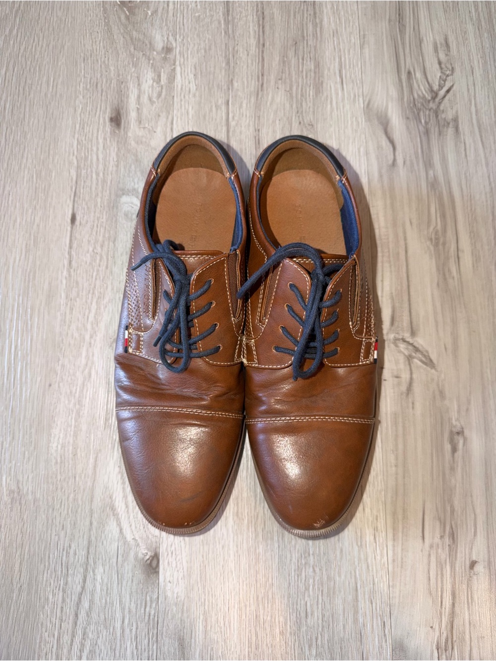 Men's Brown Leather Lace-Up Dress Shoes